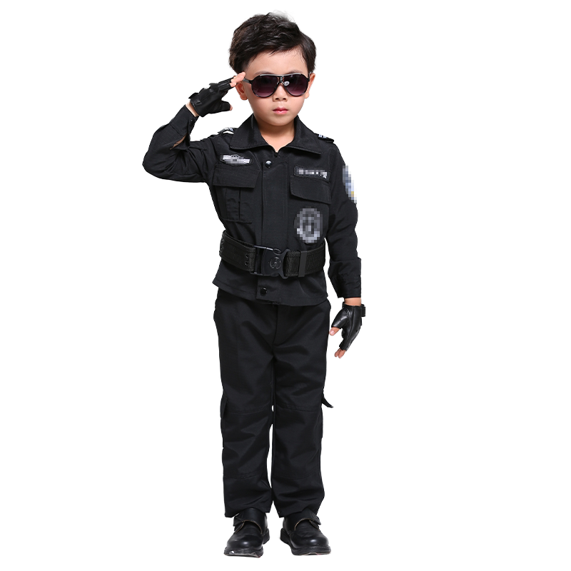 儿童特警服装备小警察衣服长袖特种兵cs作战服套装男孩军装玩具枪