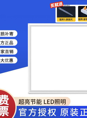 厨房集成吊顶led灯嵌入式厕所顶扣板灯走廊过道阳台吸顶灯300x600
