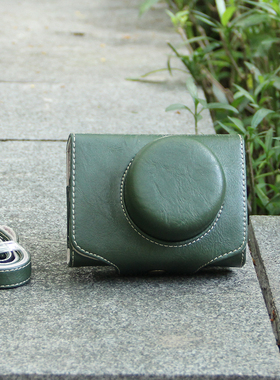 适用富士X100VI相机包佳能V1 SX150 SX120 皮套X30复古绿色XE4松下LX100保护壳GF10/ZS220S SX740 G9X2