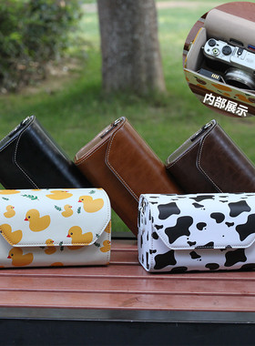 适用索尼ZVE10皮套A5100松下LX100m2相机包GF109徕卡DLUX8 7富士X100V X100VI佳能尼康摄影单肩Liplay胶片机