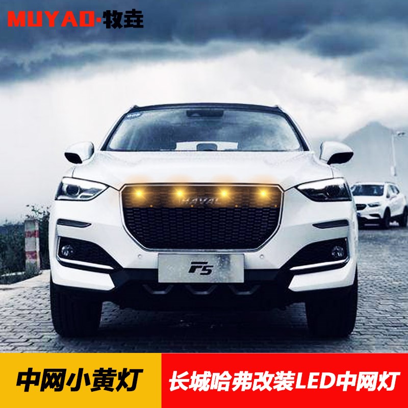 哈弗大狗H6 H9 H5 H2 H4 H7 F5 F7中网LOED小黄灯前脸日行灯装饰