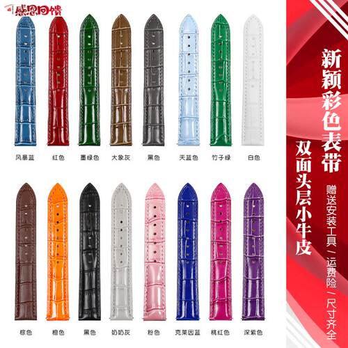 适配艾米龙手表带Z男女时光之翼明珠系列传承挑战者真皮鳄鱼纹表