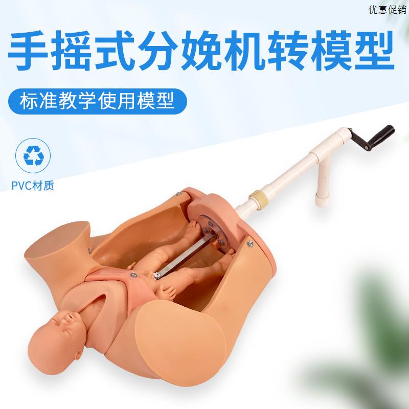 手摇分娩机转模n型分娩机制教具 妇产科助产示教模型孕妇分娩模