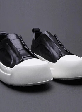 帕达索男鞋百搭厚底增高鞋透气休闲鞋2026新款一脚蹬乐福鞋250708