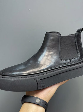 帕达索男鞋2025秋冬新款切尔西靴一脚蹬男靴休闲加绒马丁靴231137
