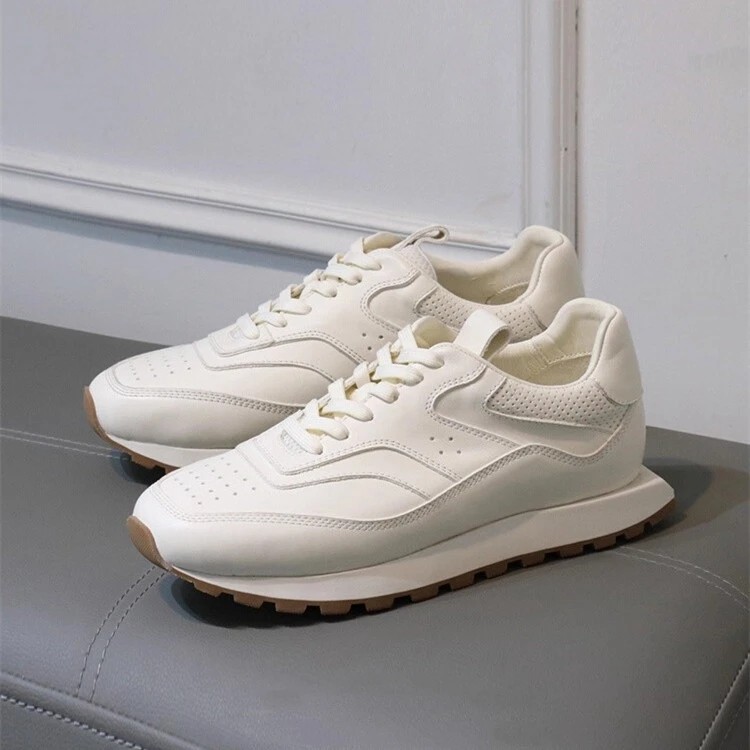 帕达索男鞋平底德训阿甘小白鞋时尚手工板鞋运动休闲真皮鞋250521