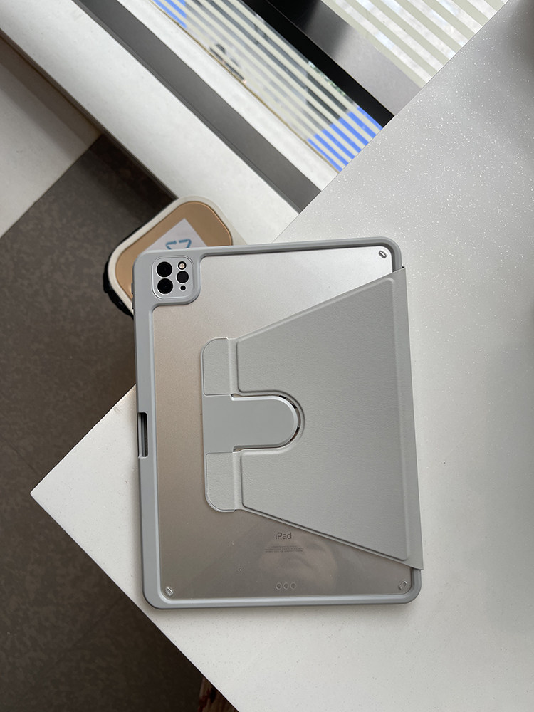 720 회전 APPLE 2024 IPAD PRO 보호 케이스 AIR6 태블릿 9.7 펜 슬롯 포함 10.2 인치 굽힘 방지 투명 4 아크릴 12.9 세대 가장자리 MINI5 외부 소프트 쉘 2018 단순 3