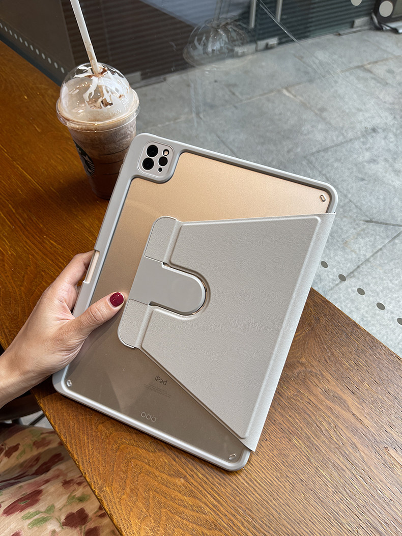 720 회전 APPLE 2024 IPAD PRO 보호 케이스 AIR6 태블릿 9.7 펜 슬롯 포함 10.2 인치 굽힘 방지 투명 4 아크릴 12.9 세대 가장자리 MINI5 외부 소프트 쉘 2018 단순 3
