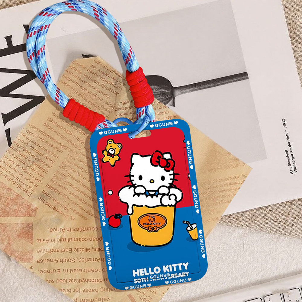 雪糕桶里Kt猫NFC感应卡套学生滑盖卡套饭卡地铁小区卡包学生卡公