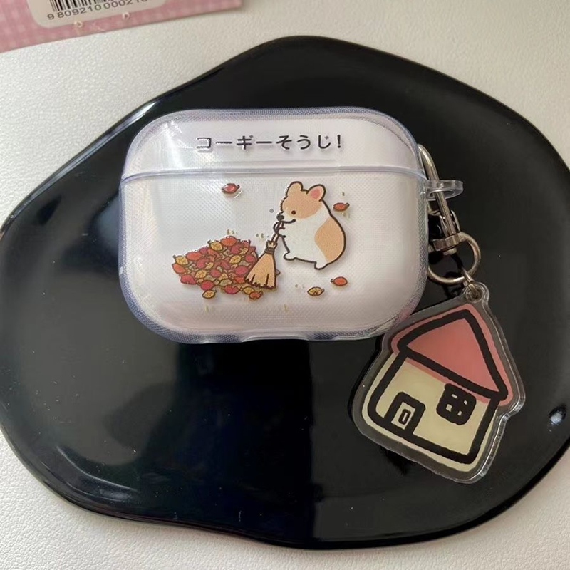 扫落叶小狗适用小米3pro降噪耳机保护套透明红米Buds5/4/3蓝牙保护壳buds4pro软air2SE降噪3耳机壳Dots3