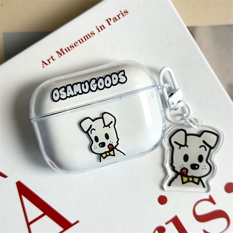 吐舌头小狗适用Baseus倍思E3耳机套M2透明W04软WM05真无线蓝牙WM02保护壳M2/W04+/storm3无线耳机套wo4/3