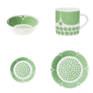 Arabia芬兰新款黄色\绿色星期天系列陶瓷餐具马克杯咖啡杯碗盘子