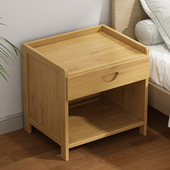 小型床头柜现代简约置物架2024新款 轻奢高级感家用卧室收纳储物柜