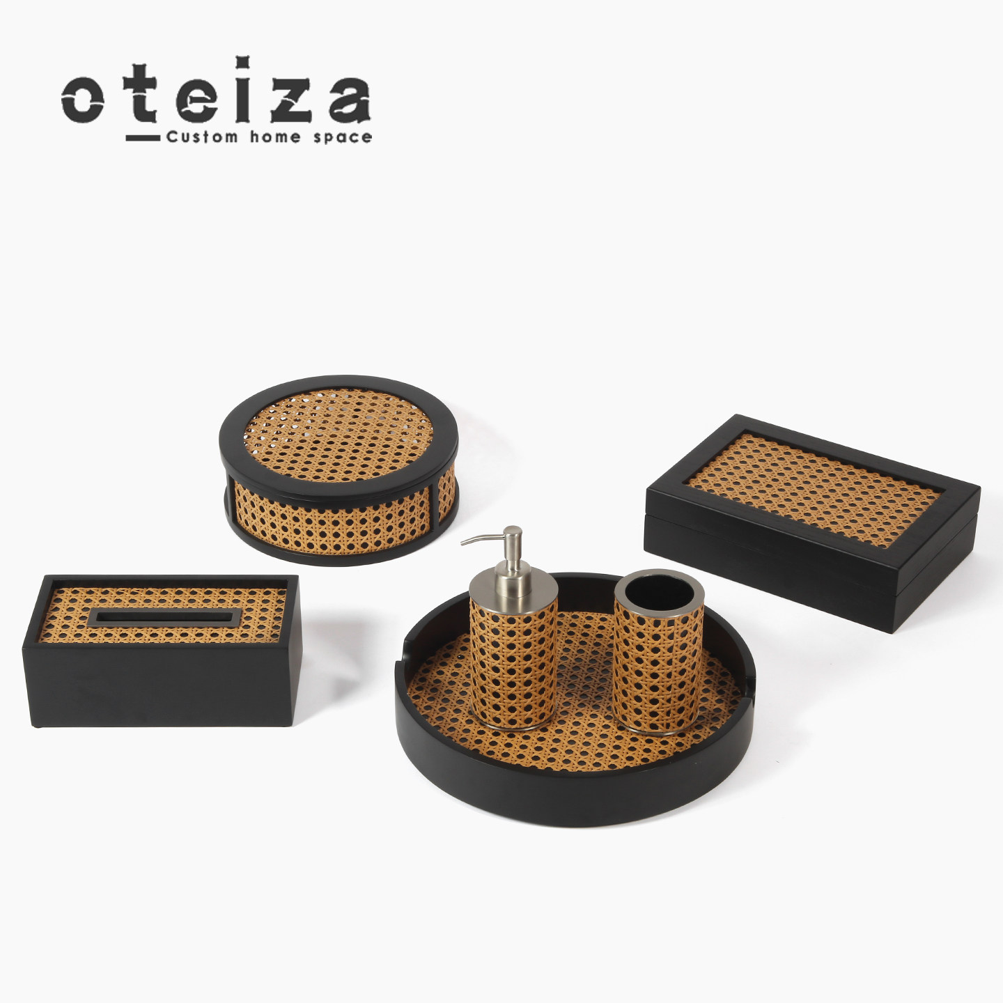 Oteiza现代简约皮革金属托盘乳液瓶牙膏罐相框首饰盒家居装饰摆件,家居饰品,装饰摆件,淘宝优惠券,粉丝福利购,淘宝优惠卷