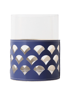 蓝色玄关花器OTEIZA皮革简约现代