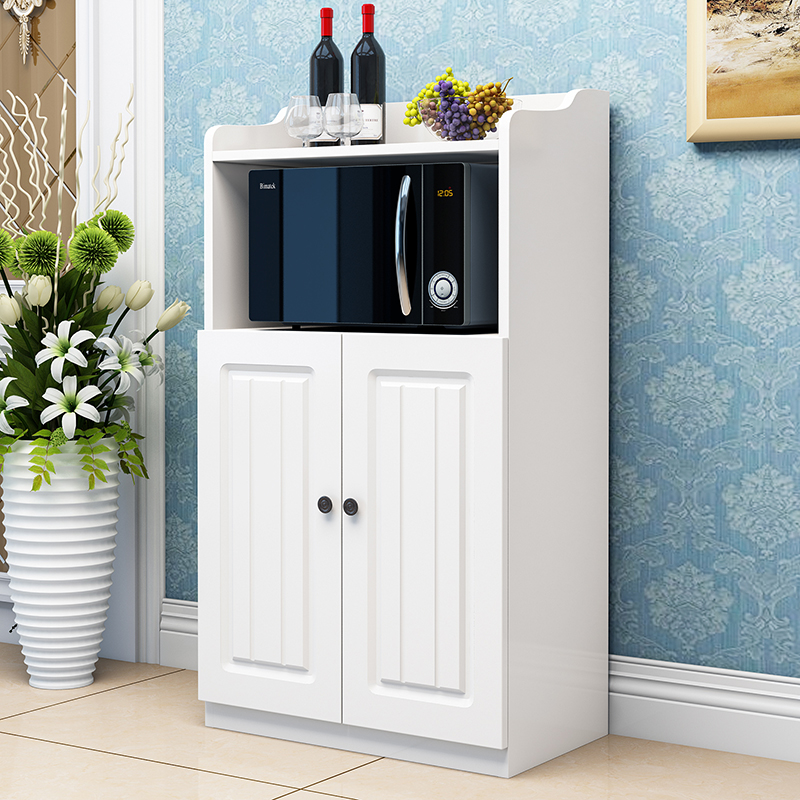 简约微波炉柜子现代厨房储物柜餐厅烤箱收纳边柜碗橱柜组装餐边柜