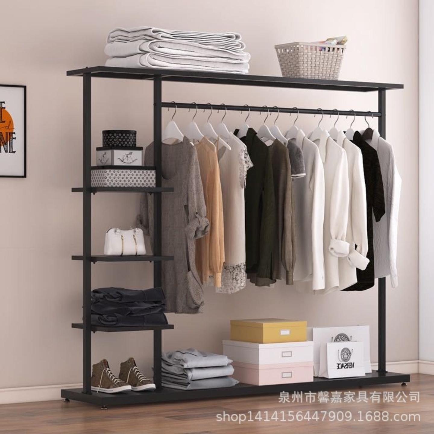 服装店货架铁艺服装架落地中岛架
