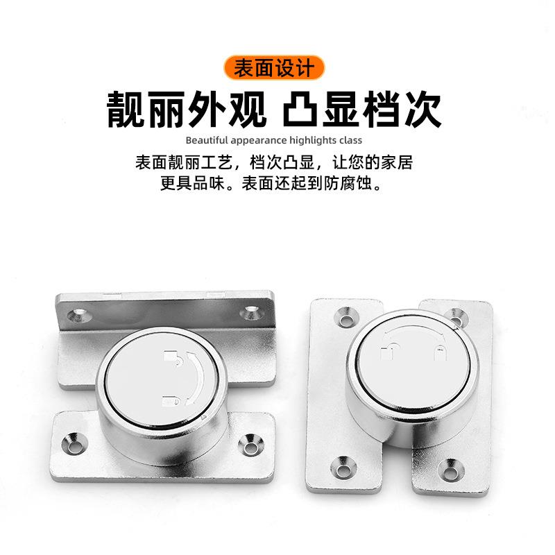 免打孔门锁明装移门插型销锁不锈钢佐致（收门搭推扣门门栓多用门