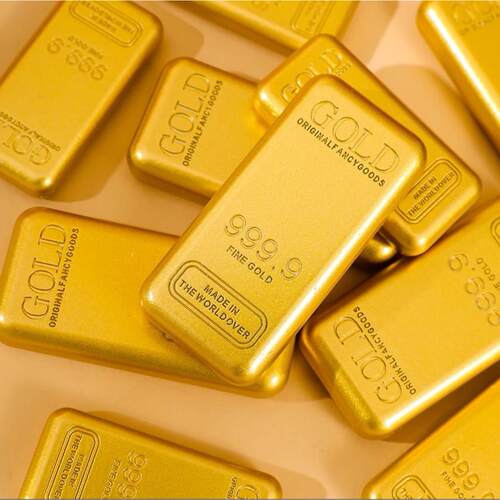 沙金仿品仿金金条金家艺居饰品实条心金砖镇尺摆件仿真道具纪念金