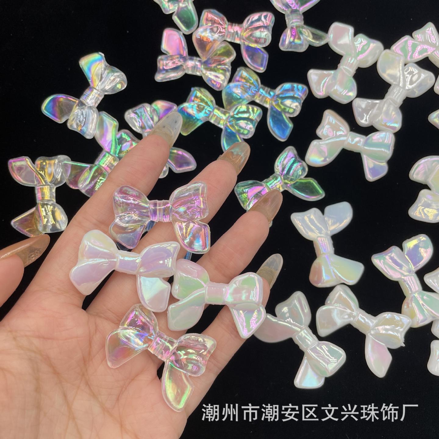 22*32mm不对称蝴蝶结镀彩亚克力