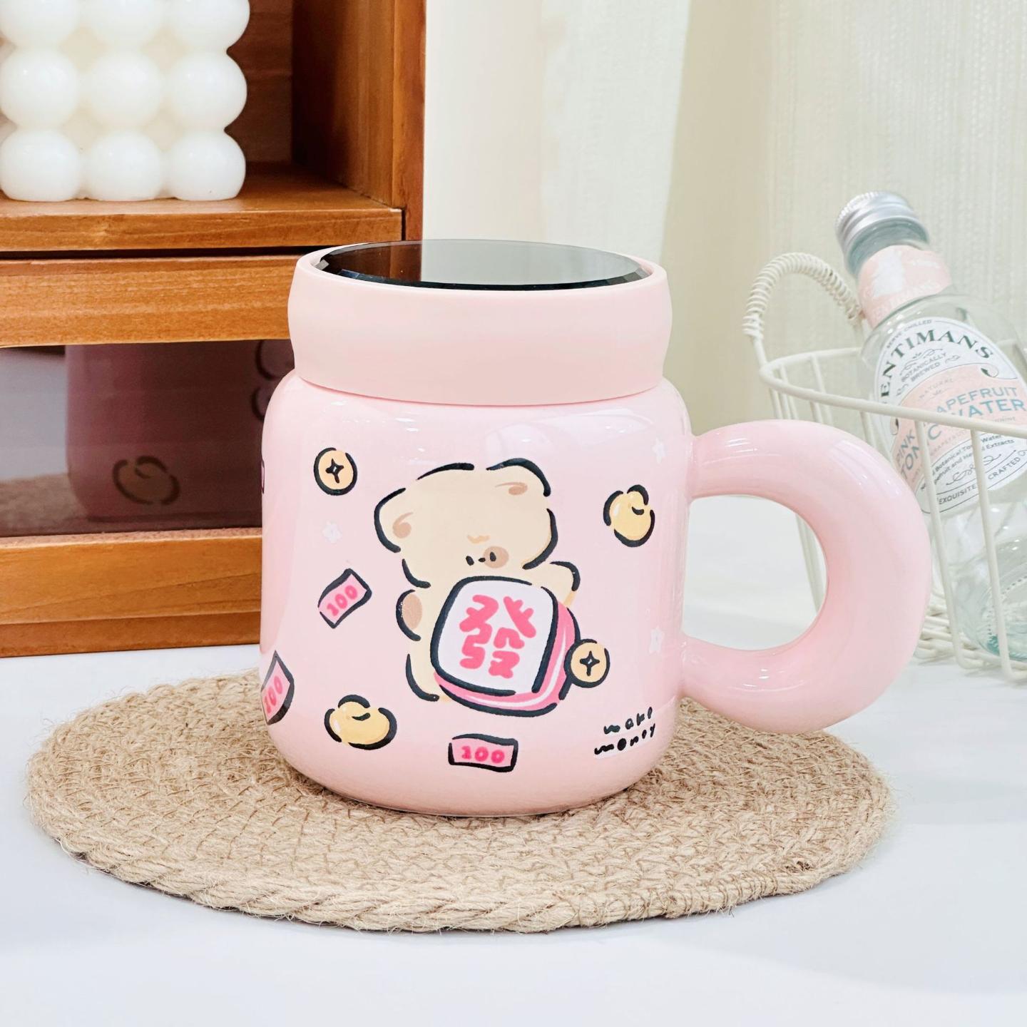 镜面陶瓷杯高颜值家用马克杯礼品