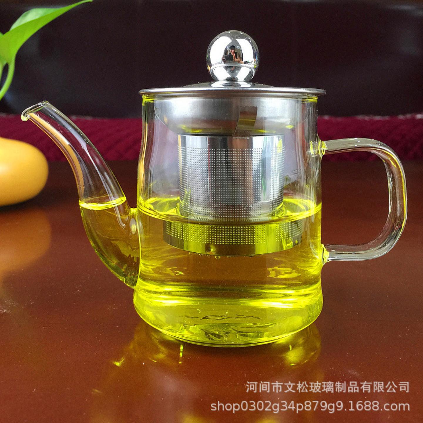 实拍高硼硅玻璃花茶壶功夫红茶