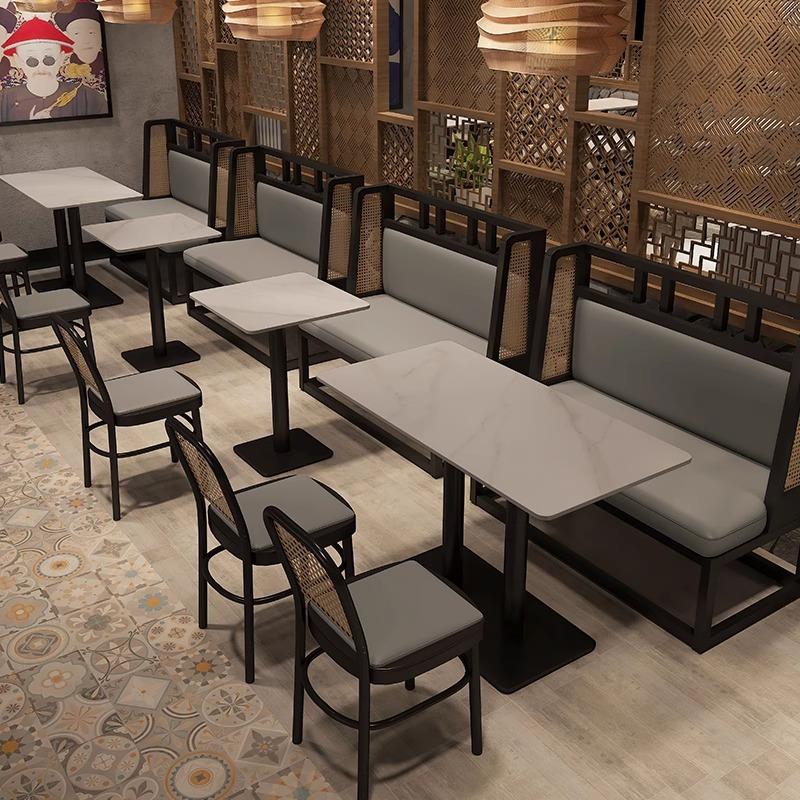 连锁西餐厅火锅店店南厅亚东餐靠墙卡座佐致（收沙发定制饭餐桌椅