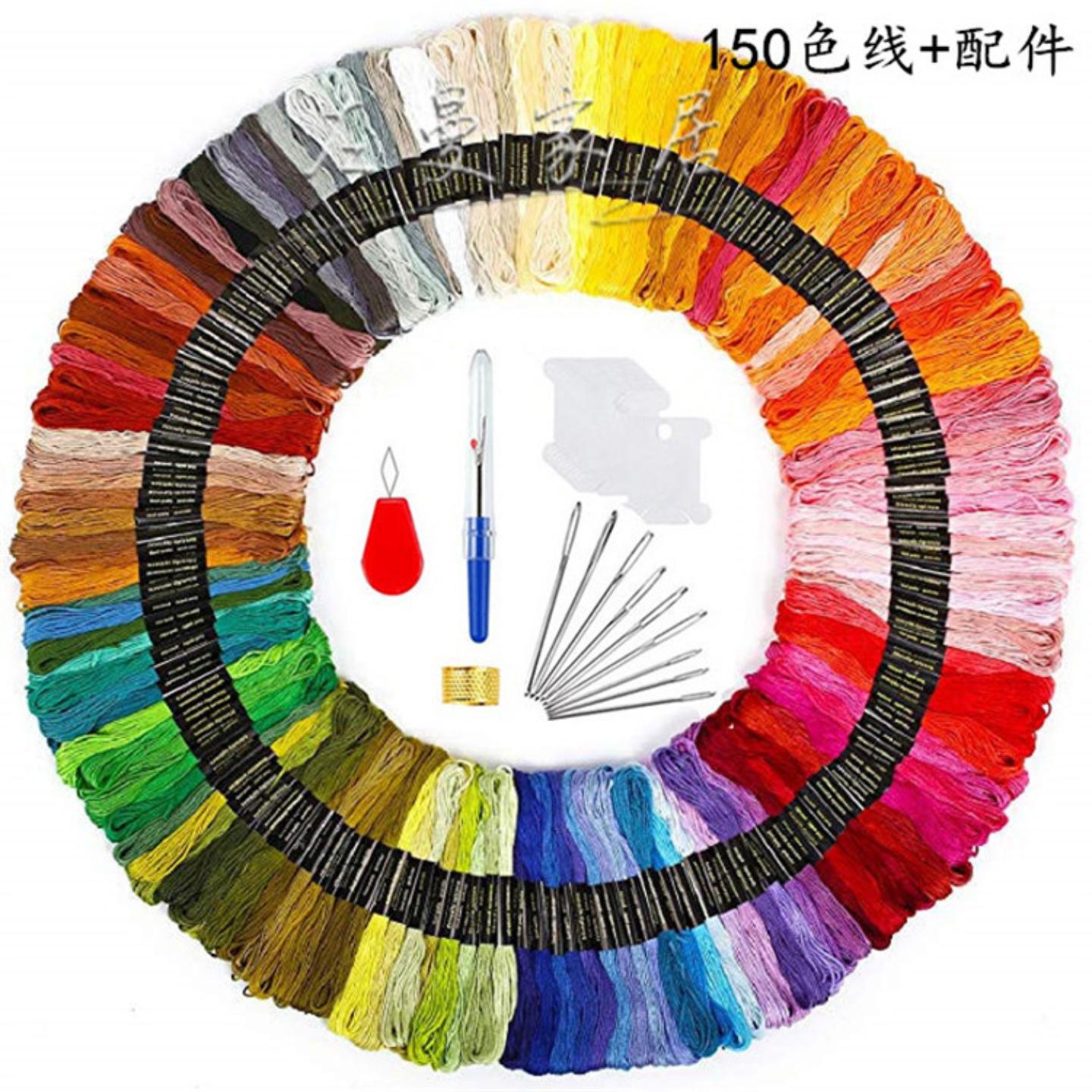 刺绣线针线戳戳线200色生态棉线