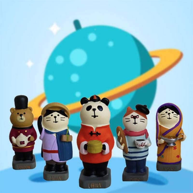 汽车摆件旅游纪念业毕礼品创潮玩公仔车载QH21树脂意小艺品日系治