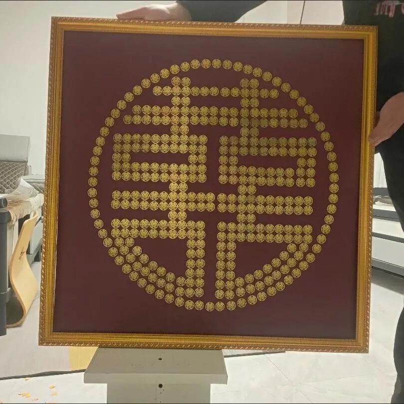 五钱硬币喜角字金属挂652602饰毛婚庆五小字模板吊坠5角金币喜结