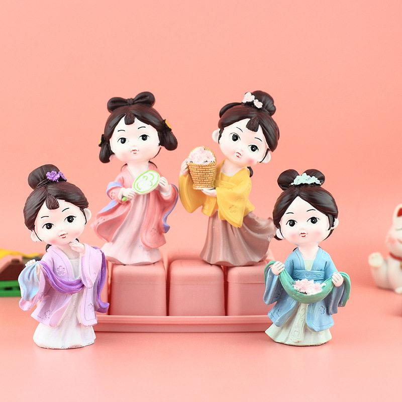 创礼新中式古风意品少女摆件格格汉服女装孩饰品桌面摆设女生礼物