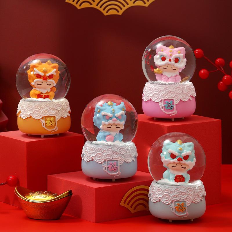 卡通小水晶球发光小夜灯家居装桌面饰摆件年儿童生O0513日号礼物