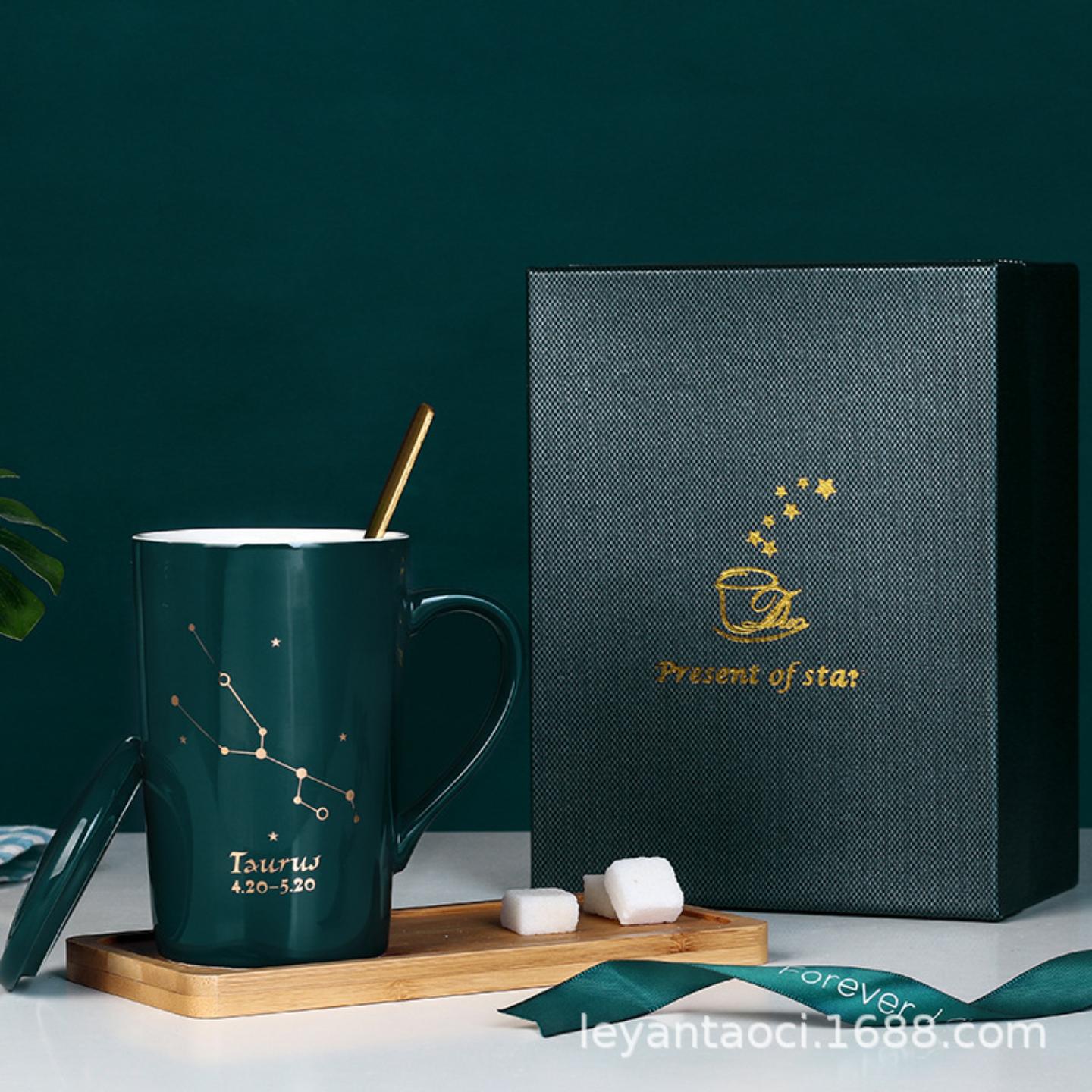 创意陶瓷杯马克杯办公室花束杯子