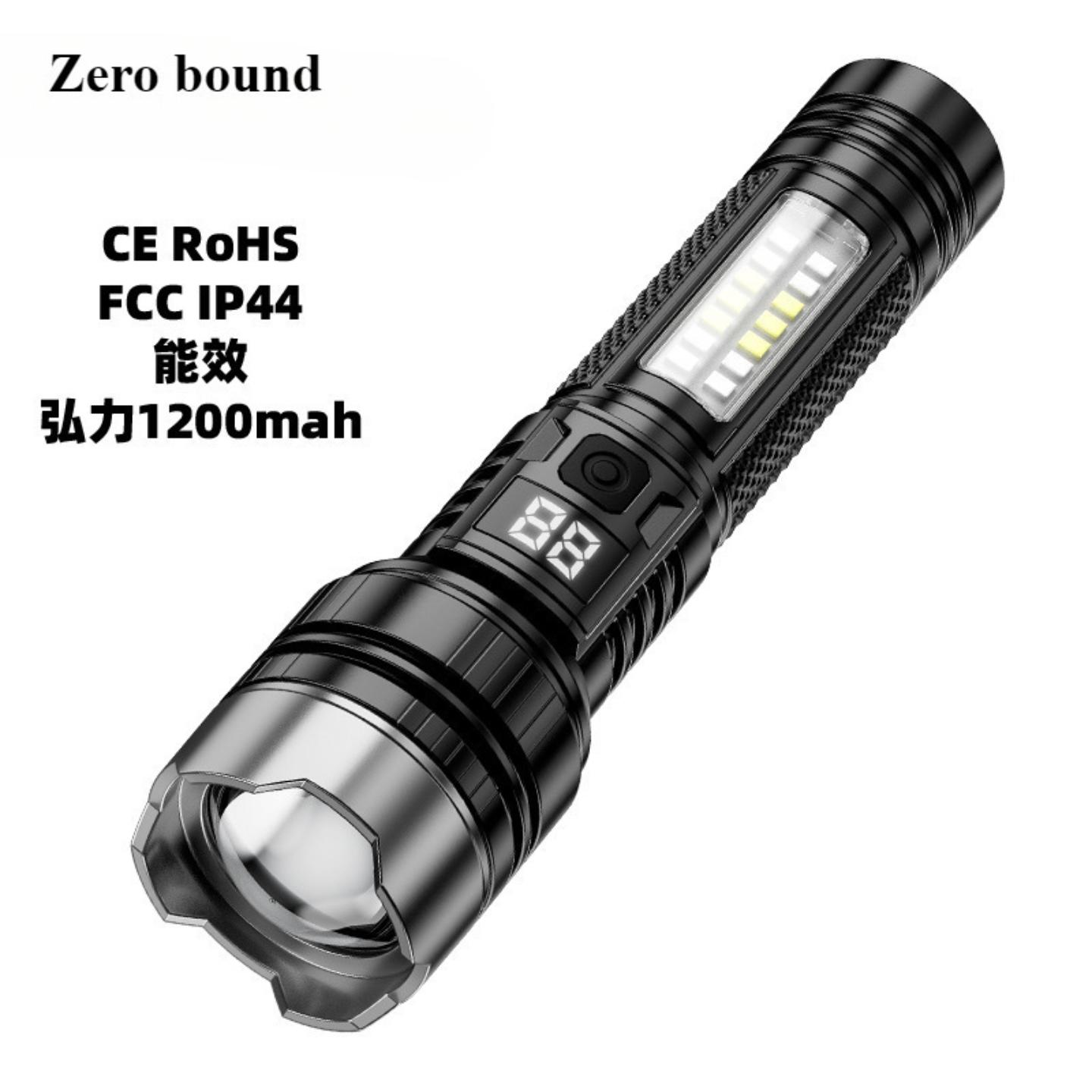 2025新款强光手电筒镭射数显变焦