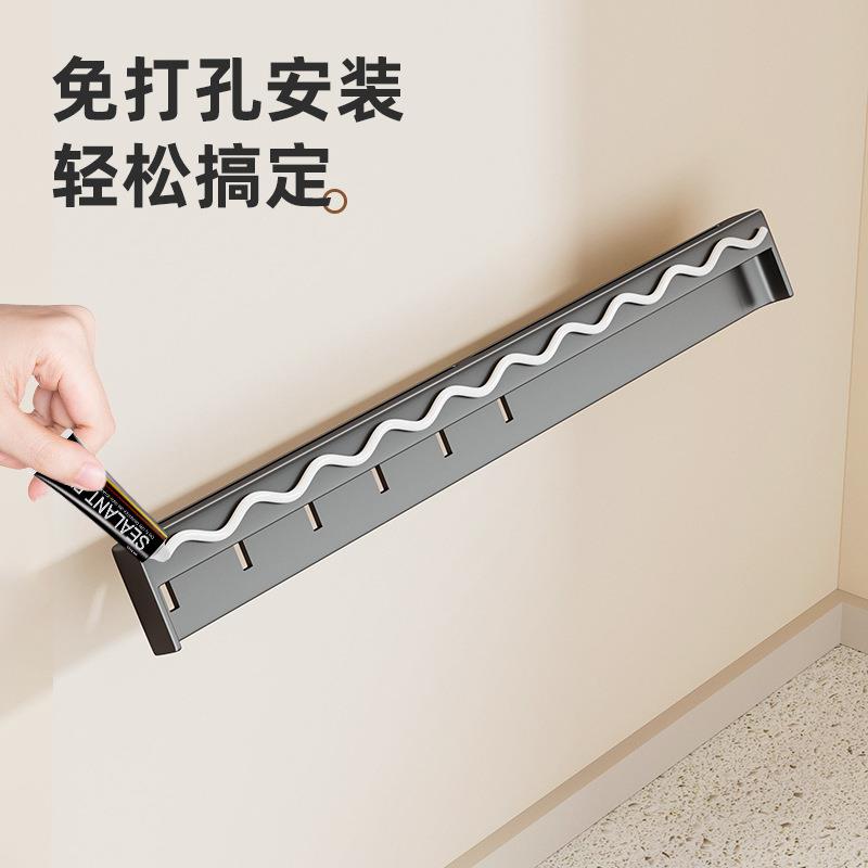 厂家供应免打孔刀架厨房收纳挂置物架多功用能壁刀品005-DJ-Q具收