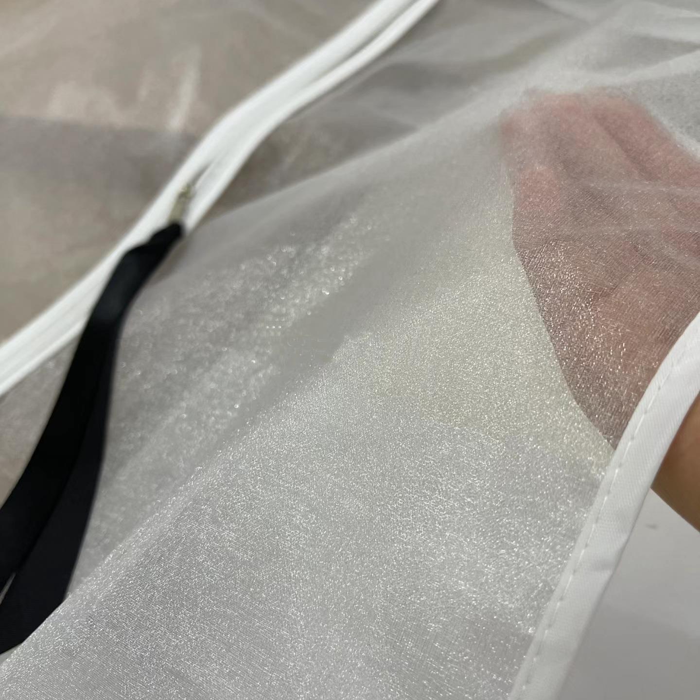 欧根纱透带袋气衣衣服防尘罩珠光白皮草貂皮大衣收纳高佐致(收级