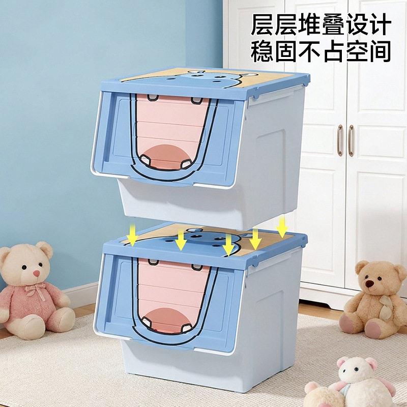 佐致（收卡通河开马儿童玩具书本盖收箱前式翻学生书桌纳大容量零