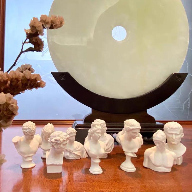 树脂小石膏像雕塑摆纳件素石像膏头像模型大男卫维斯美术雕素描描