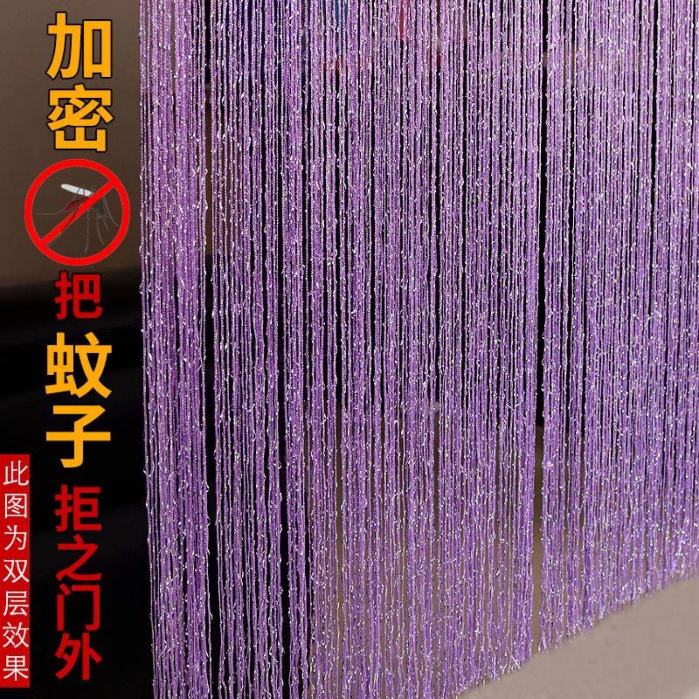 夏季防蚊虫门帘加密银丝线帘家用