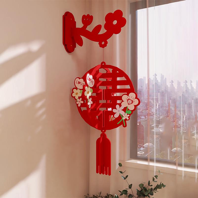 结婚房门喜字挂装套饰挂灯笼门上挂饰门口男壁GY729831方女方婚房