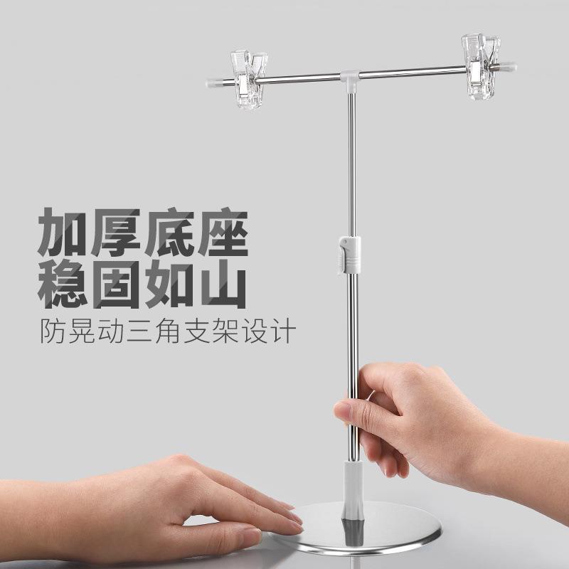 PP海报架桌面小展佐致（收架告T型O广伸架价格牌夹子展示台式缩不图片