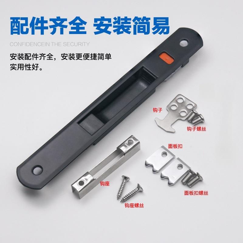 锌门合金门钩锁移阳单面佐致(收锁玻璃台推拉门锁栓条形勾锁扣老