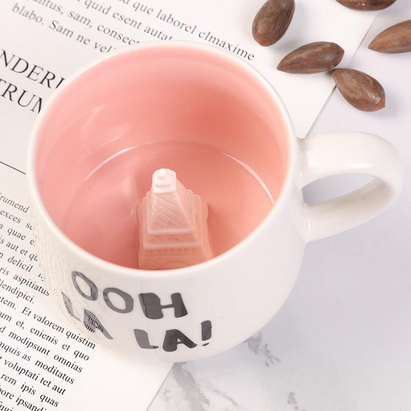 创意新款杯中动物马克礼杯 厂杯家直供咖啡卡通可新款杯中爱陶品
