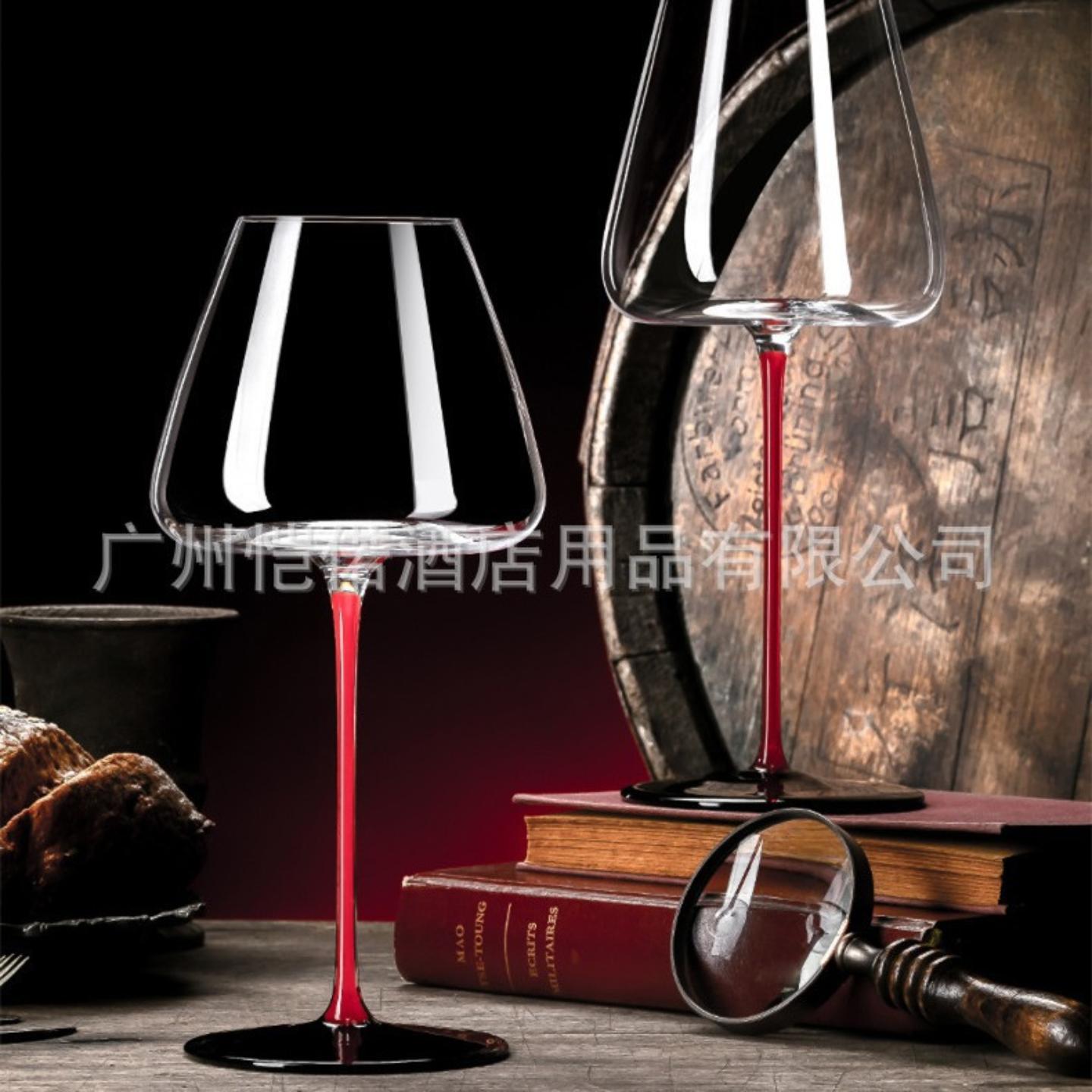 黑领结水晶红酒杯套装家用高脚杯