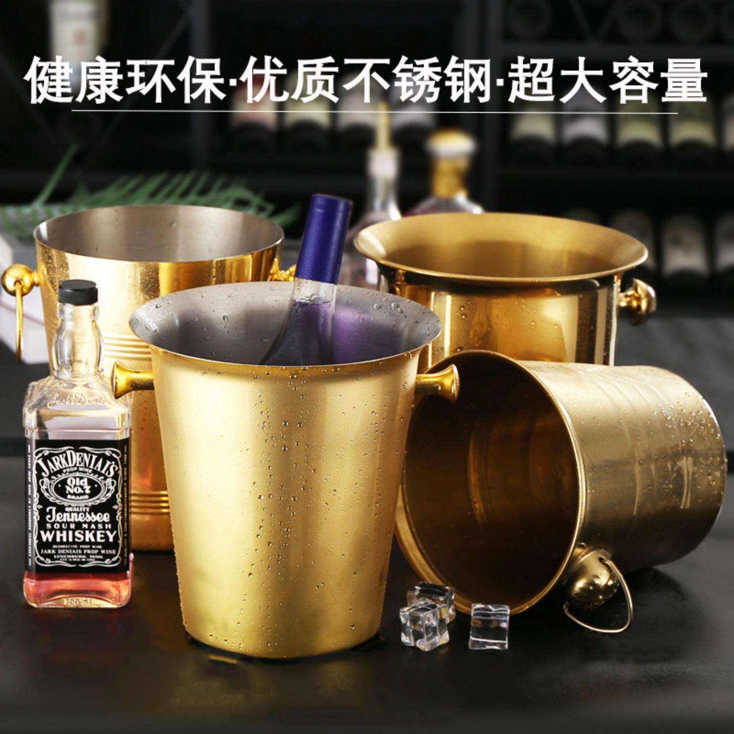 加厚创意鹿头冰桶不锈钢红酒香槟