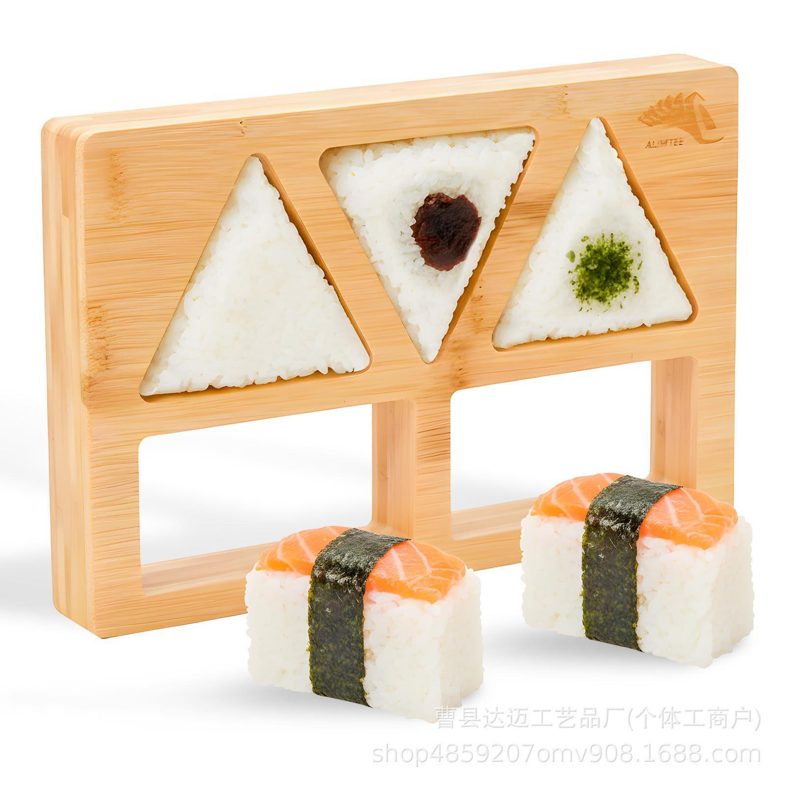 现货竹制便饭团模具DIY工饭团当寿司竹制饭团制作工具带压板日手