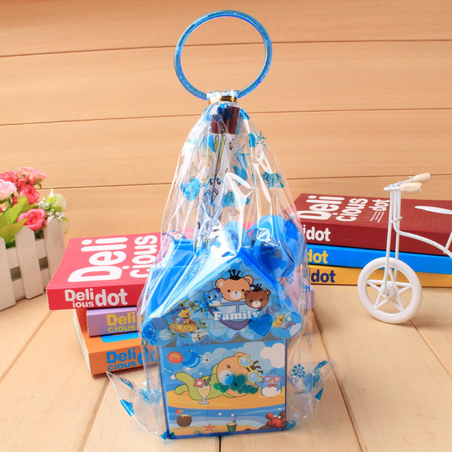 开学用品礼品小房子笔筒套装文具