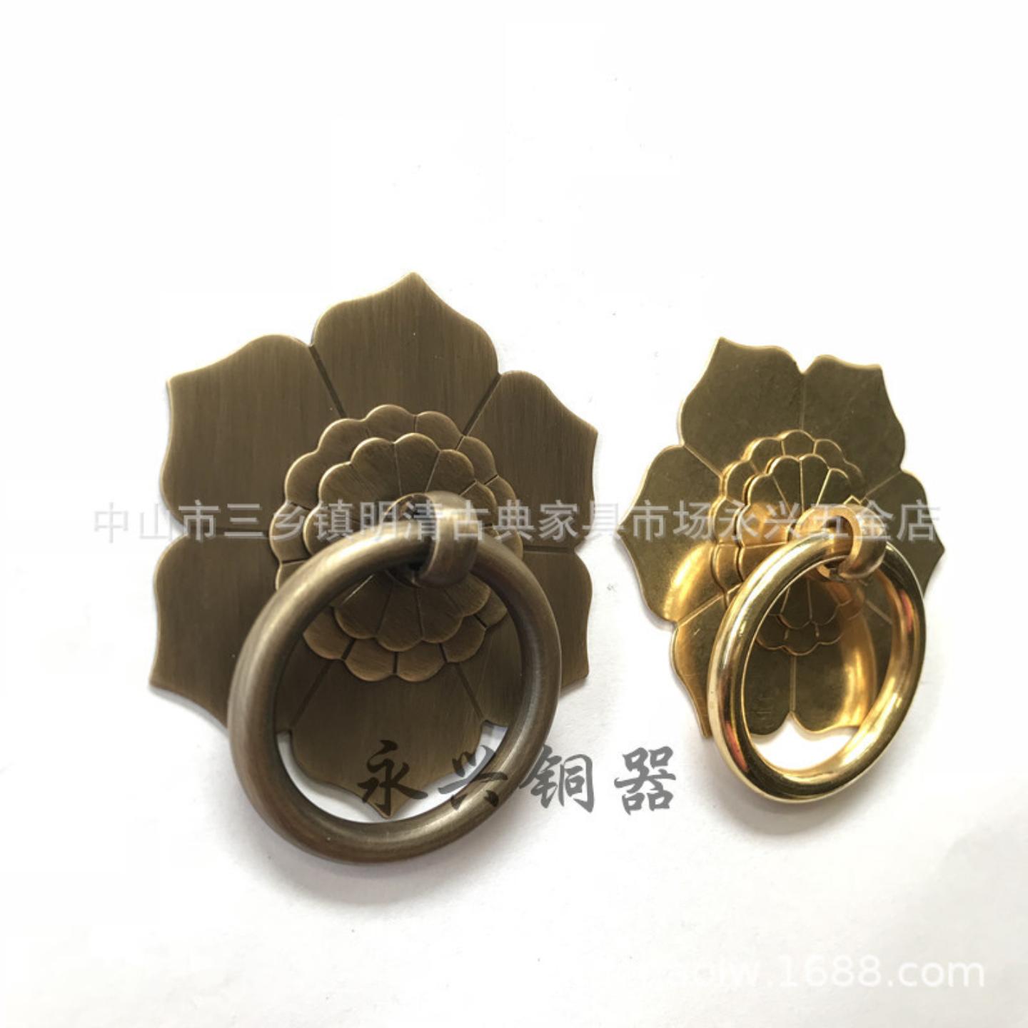 中式复古黄铜抽屉拉手火锅铜