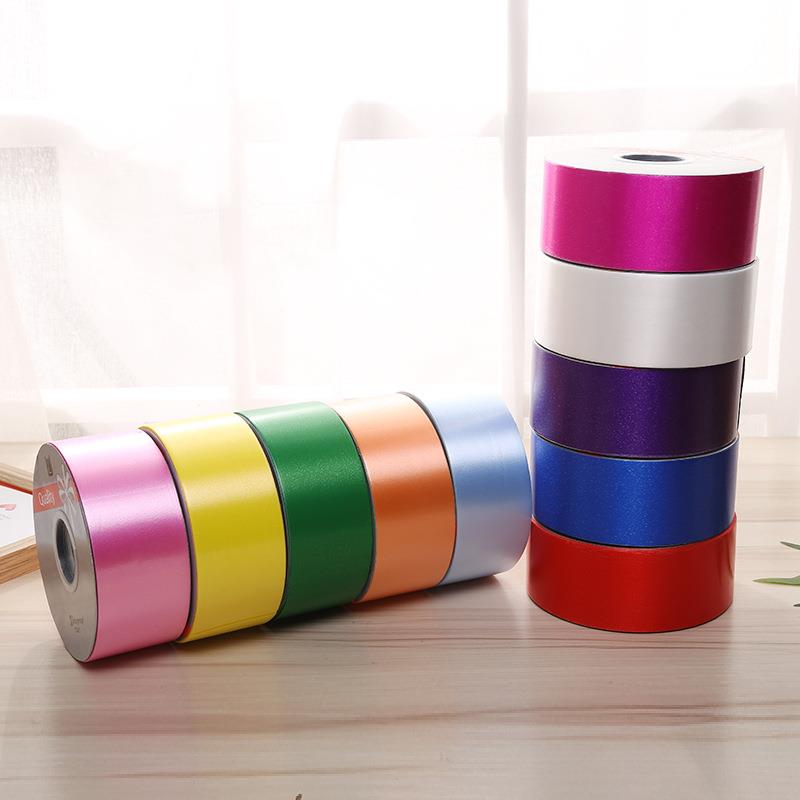塑料带丝婚庆装饰花花束DI礼Y包装A-3带蝴蝶结品拉花福艺卷彩带