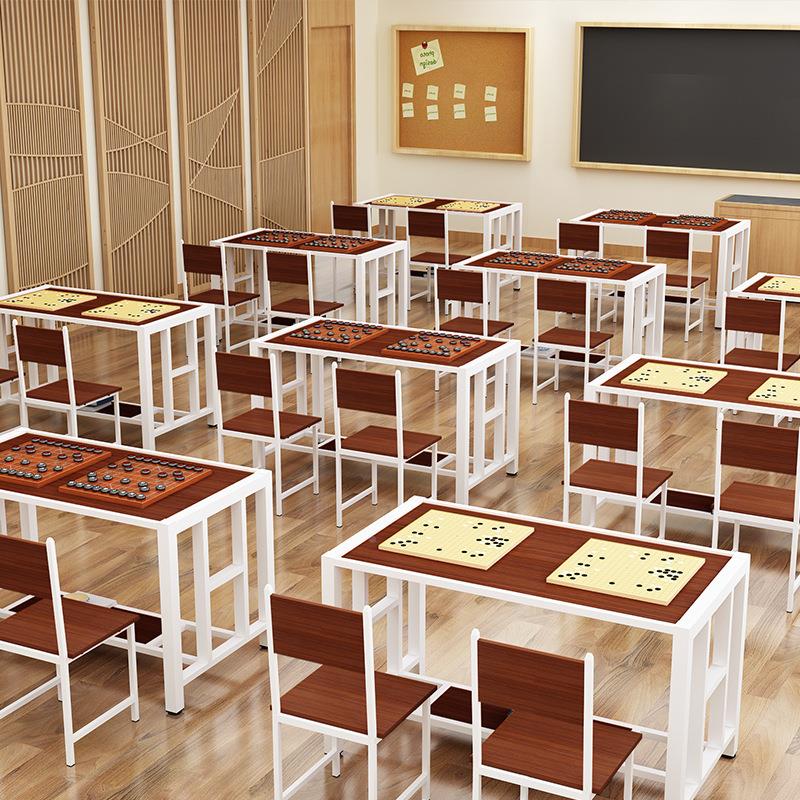 围棋象棋桌培训桌书法绘美画桌学生术多功能子课椅电桌佐致(收脑